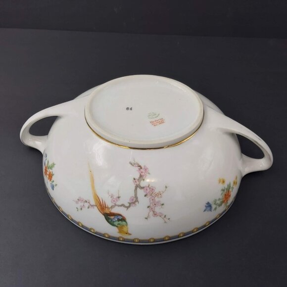 Victoria Moritz Zdekauer Altrohlau Czechoslovakia Porcelain Floral Serving Bowl - Picture 6 of 14